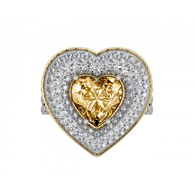 Juliet Golden Topaz Heart Ring
